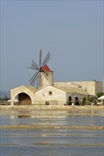 Windmill in a saline