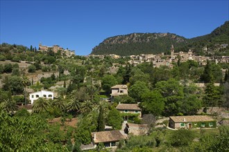 Townscape with the Charterhouse or Royal Carthusian Monastery of Valldemossa