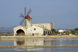 Windmill in a saline
