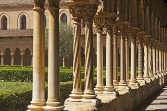 Ornate columns of the cloister