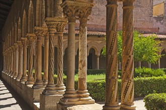 Ornate columns of the cloister