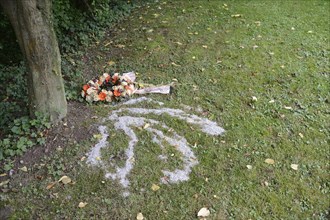 Plot in a cemetery for the spreading of ashes of the deceased
