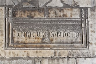 Tomb of Henricus Dandolo in the south gallery of Hagia Sophia