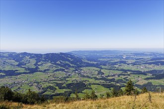 View from Mount Niedere with the villages of Egg