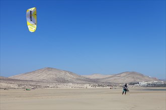 Kitesurfer on the beach