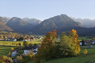 Oberstdorf with Himmelschrofen mountain