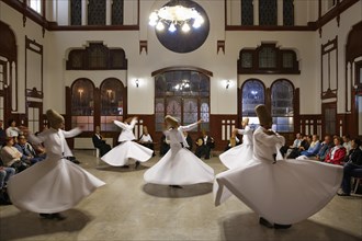 Whirling Dervishes dancing the Sema