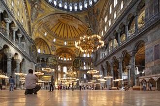 Interior view of Hagia Sophia