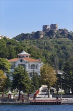 View from the Bosphorus towards Genoese Castle or Yoros Kalesi