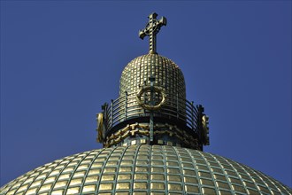 Dome cap with a cross