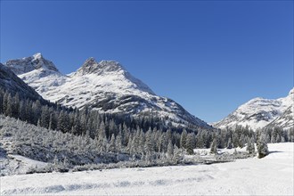 Winter landscape with Pfaffeneck Mountain