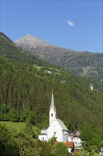 Maria Tax Pilgrimage Church in Stallhofen with Berg Kampleck Mountain