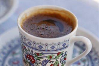 Turkish coffee in a cup