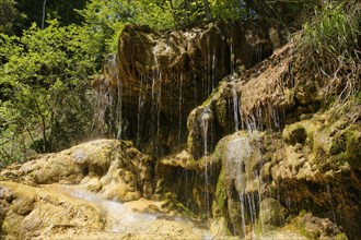 Waterfall with calcification