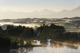 Early morning mood on Schwaigsee lake