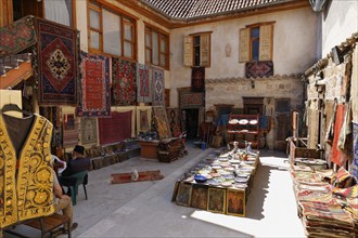 Courtyard with carpets and souvenirs
