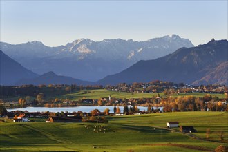 Autumn morning in the foothills of the Alps