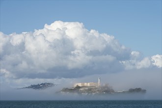 Alcatraz Island in the fog