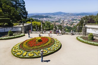 View of Braga and Terreiro de Moises from Adro do Bom Jesus