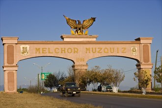 Entrance gate of the city of Muzquiz