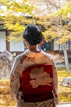 Japanese woman dressed with kimono