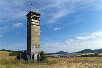 Abandoned observation tower of the GDR at the former inner German border
