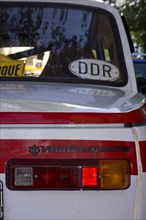 IFA Wartburg 353w car with a GDR country sign