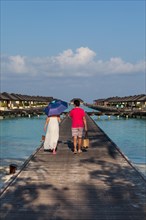 Tourists on a jetty