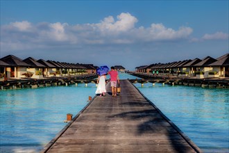 Tourists on a jetty