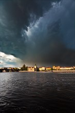 Moldova River during a thunderstorm