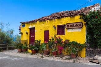 Colourful house in the village of Almaciga