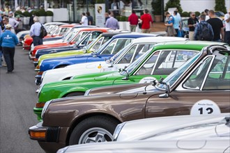 Historical Porsche 911 vehicles at the Oldtimer Grand Prix 2013 on the Nuerburgring