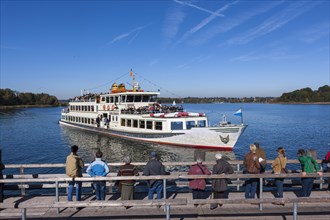 An excursion boat docking