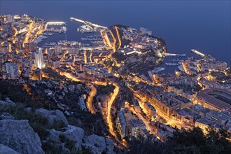 View from Tete de Chien over the Principality of Monaco