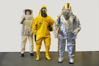 Three contemporary suits from the fire department