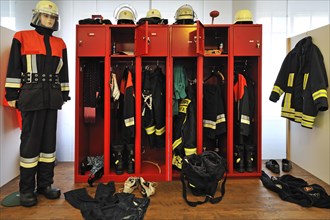Opened firefighter's lockers during a fire alarm