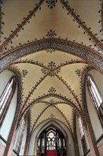 Vaulted ceiling with the altar in Guestrow Cathedral