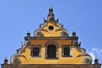 Baroque voluted gable