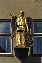 Angel figure from 1861 at the former brewery and guesthouse 'Goldener Engel'