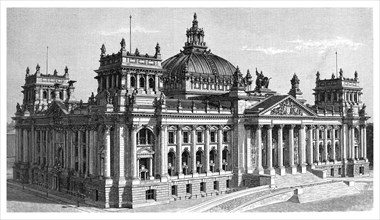 West facade of the Reichstag Building in Berlin