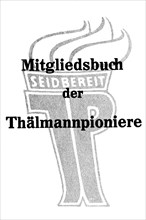 Logo of the Thaelmann Pioneers in a members book