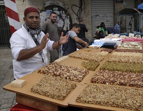 Arabic sweets vendor or confectionery vendor