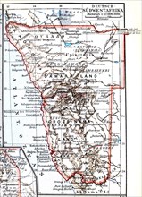 Map of the former colony of German South-West Africa