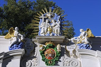 Coat of arms at the portal of the diocese