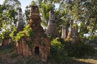 Dilapidated stupas
