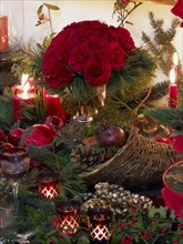 Stylish Christmas table decoration in a sophisticated atmosphere