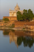 Marble Jaswant Thada Mausoleum in the evening light