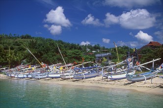 Fishing boats on the beach of Padang Bai