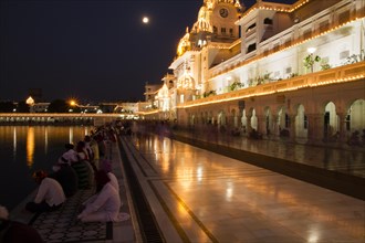 Harmandir Sahib or Golden Temple at night
