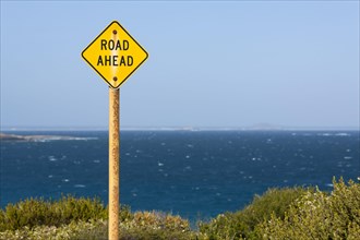 Road ahead sign